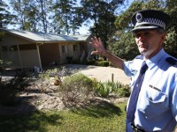 Police commander Paul Fehon outside the house where the tragedy unfolded in September 2014. Picture: David Moir.